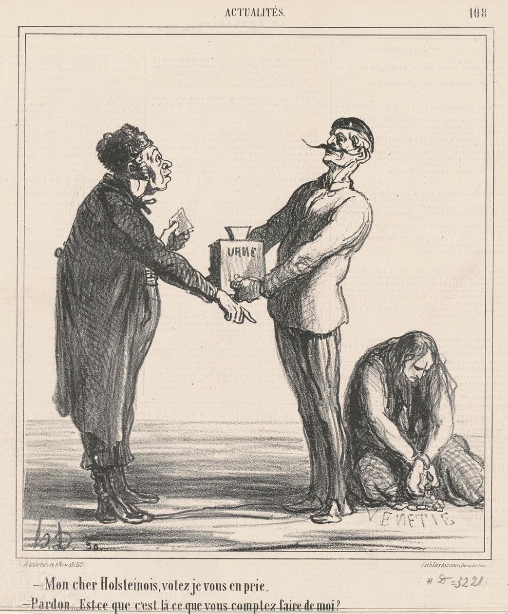 Rakas Holsteiner, äänestä... tekijältä Honoré Daumier