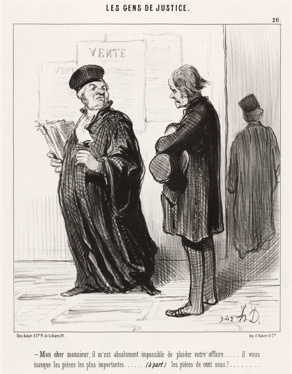 Rakas herra... mahdotonta vedota tapaukseenne tekijältä Honoré Daumier
