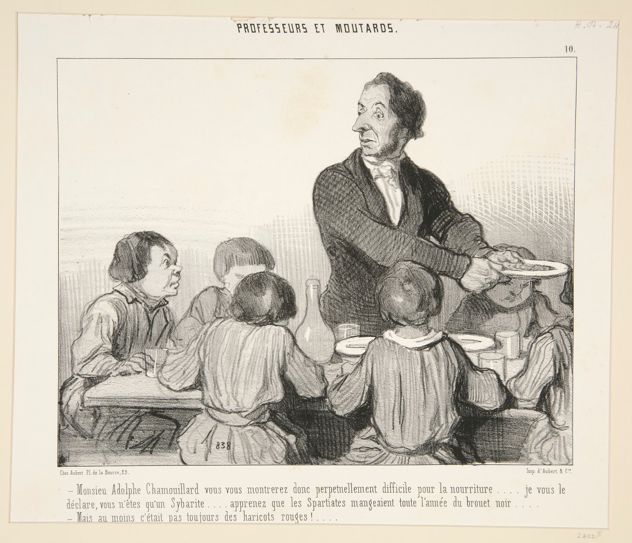 Monsieur Adolphe Chamouillard, näytät siis itsesi. Sija 10 opettajista ja hummereista tekijältä Honoré Daumier