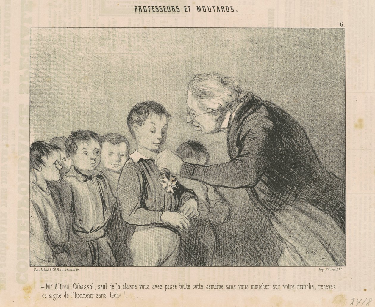 Herra Alfred Cabassol ... vastaanottaa tämä kunniamerkki ... tekijältä Honoré Daumier