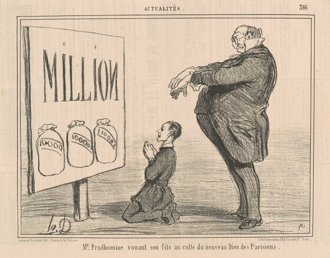 Mr. Prudhomme omistaa poikansa... tekijältä Honoré Daumier