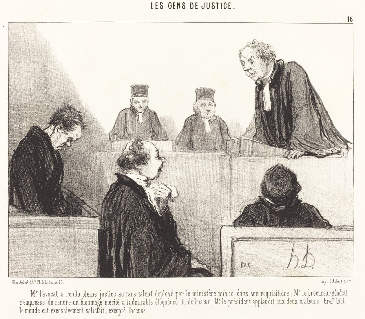 Herra Lakimies on tehnyt täyden oikeuden... tekijältä Honoré Daumier