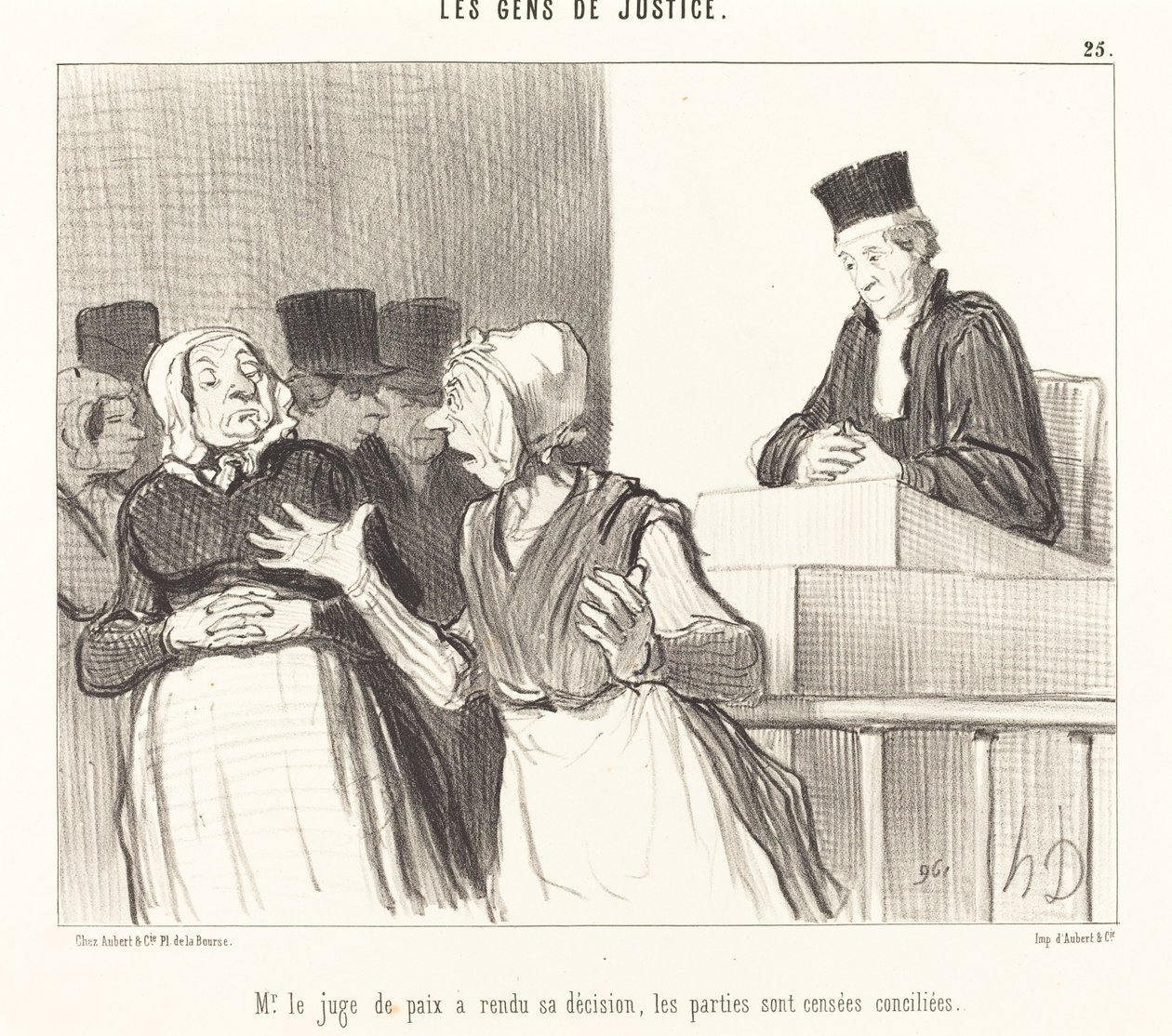 Herra rauhantuomari on tehnyt päätöksensä... tekijältä Honoré Daumier