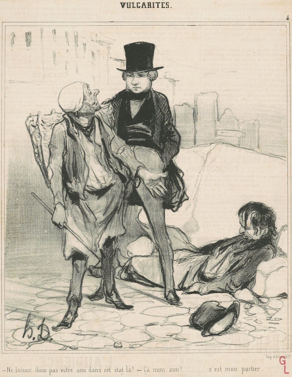 Älä jätä ystävääsi tähän tilaan! tekijältä Honoré Daumier