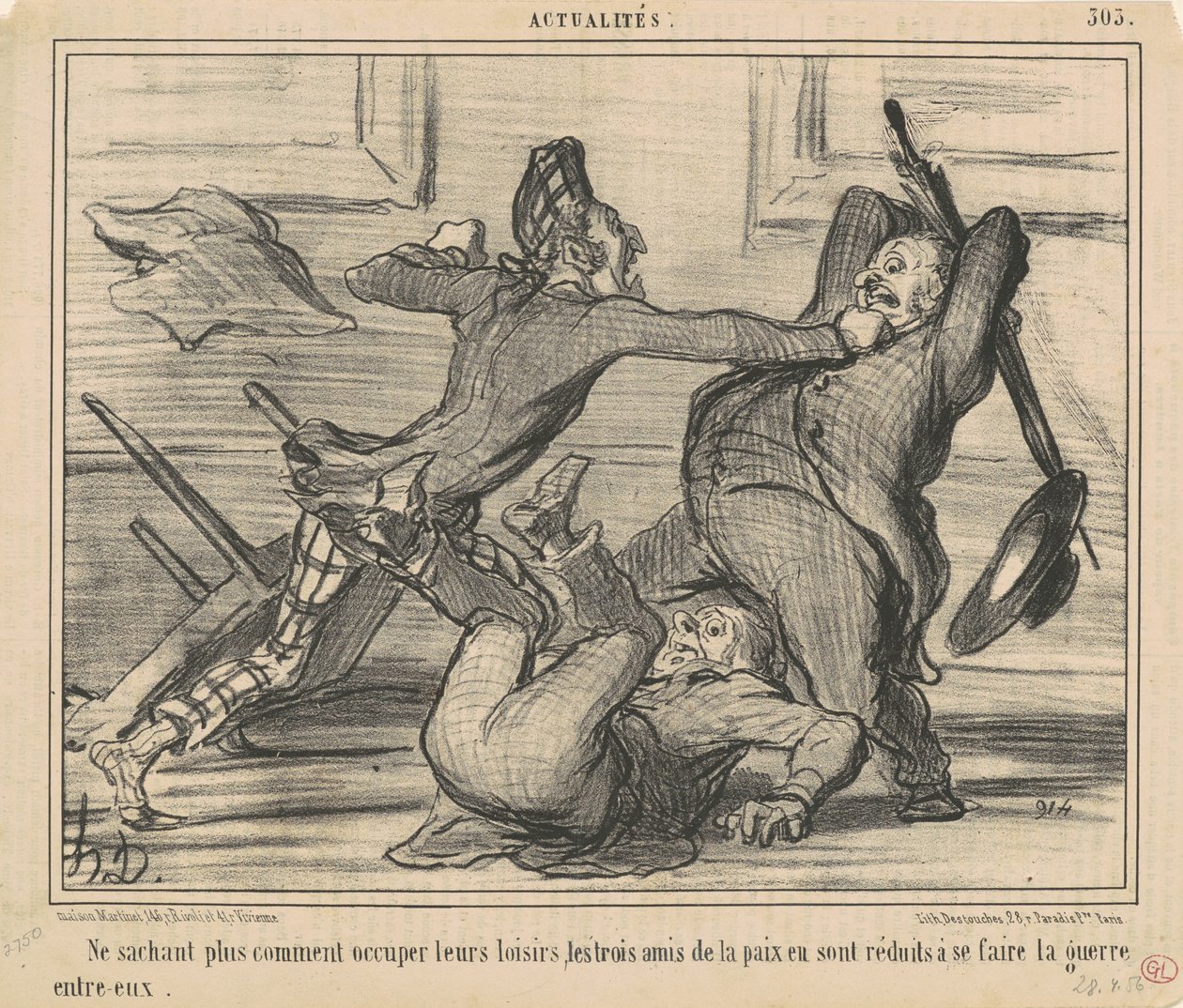 Eivät enää osaa käyttää vapaa-aikaansa... tekijältä Honoré Daumier