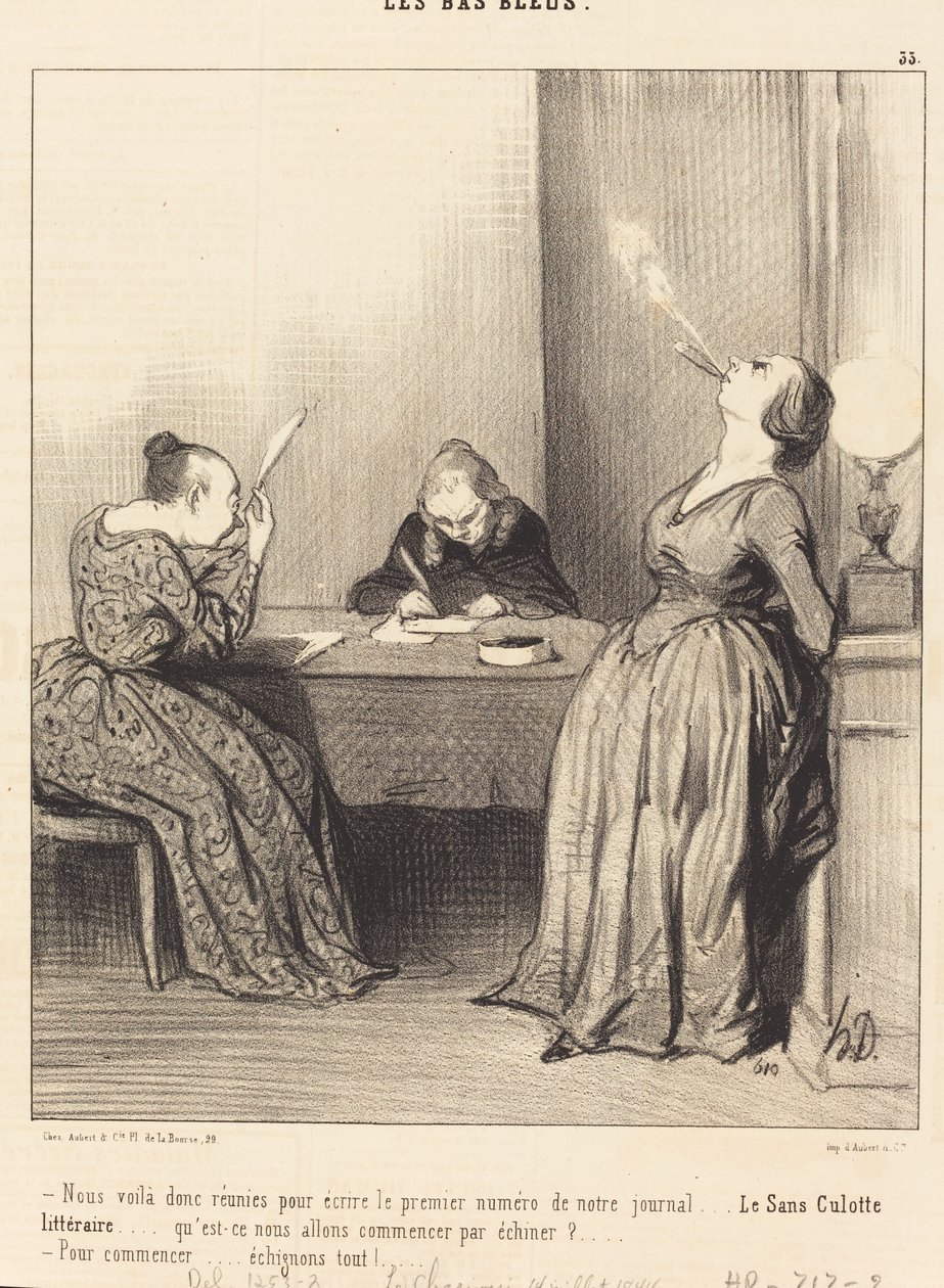 Tässä olemme... kokoontuneet kirjoittamaan ensimmäistä numeroa... tekijältä Honoré Daumier