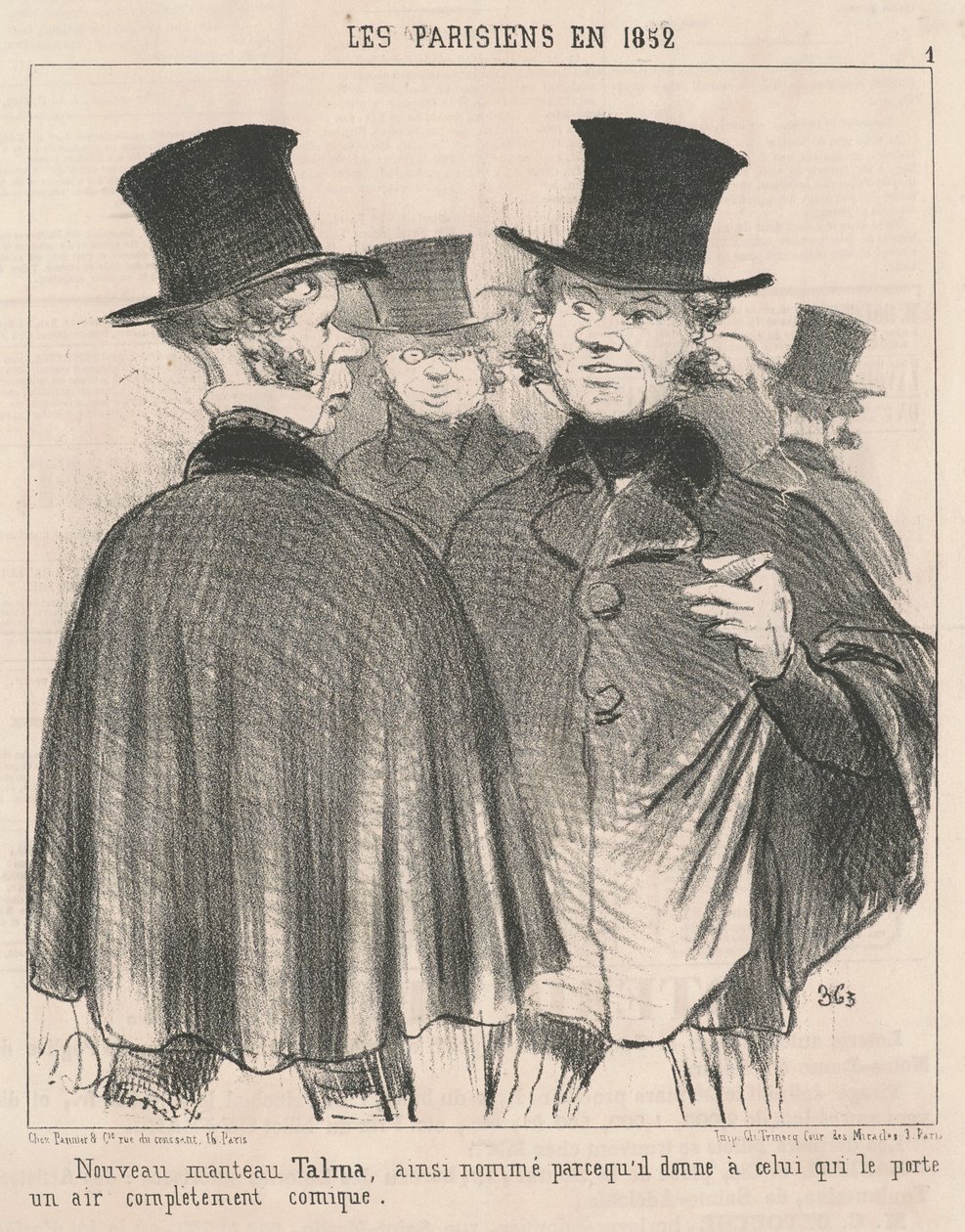Uusi talma takki tekijältä Honoré Daumier