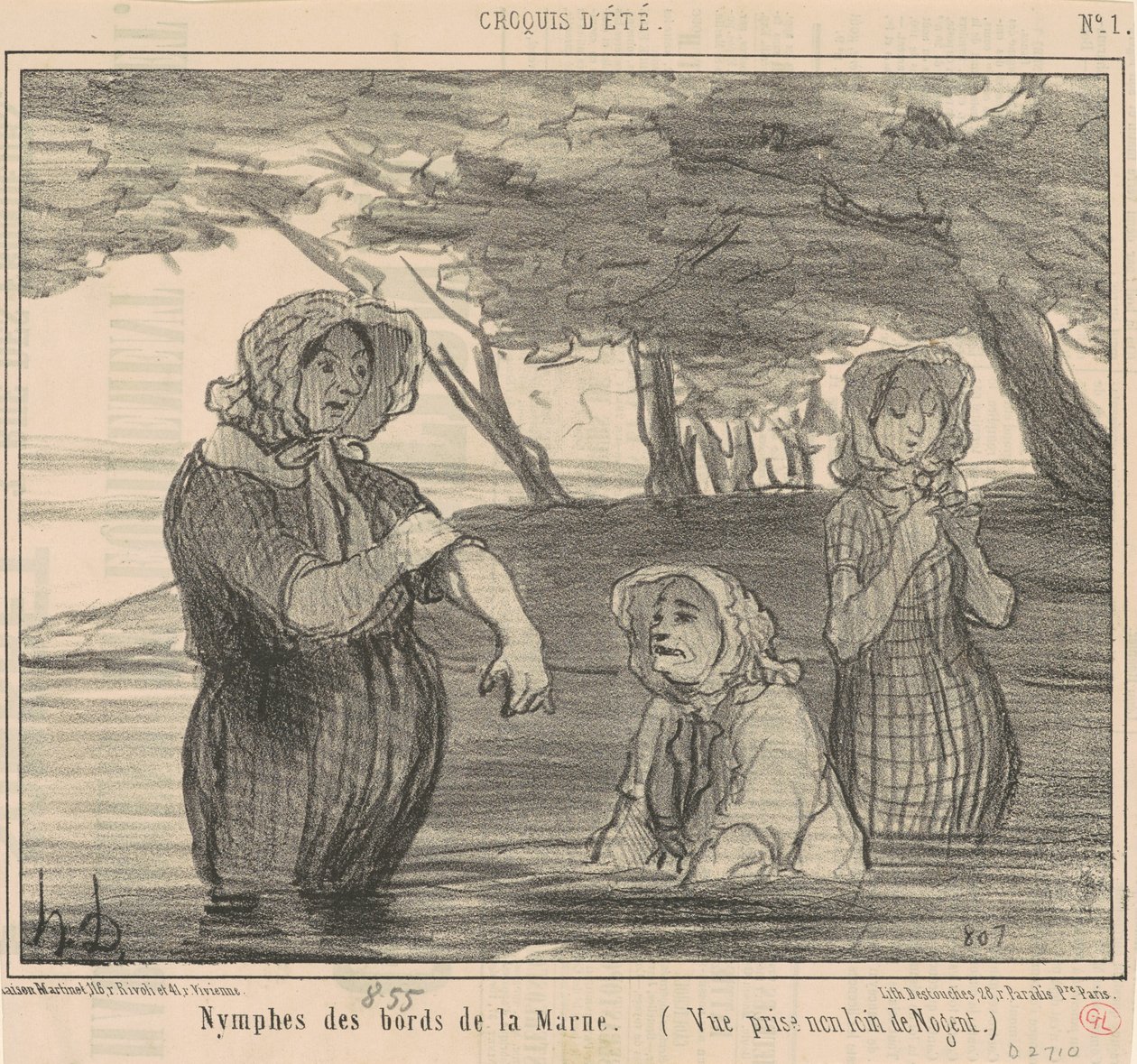 Marenen rantojen nymfit tekijältä Honoré Daumier