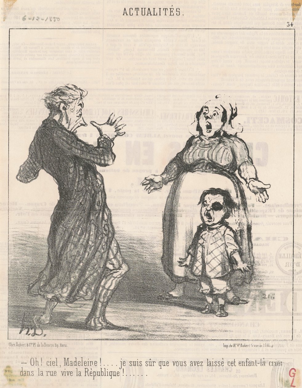 Vai niin! Taivas Magdaleena! ... tekijältä Honoré Daumier