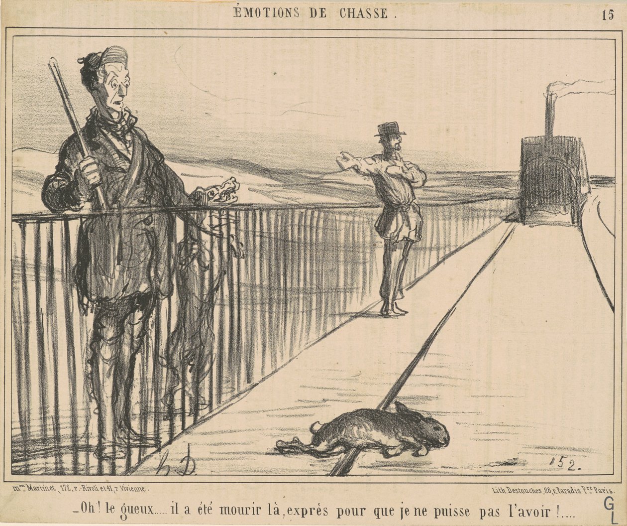 Vai niin! Kerjäläinen, hän kuoli siellä... tekijältä Honoré Daumier