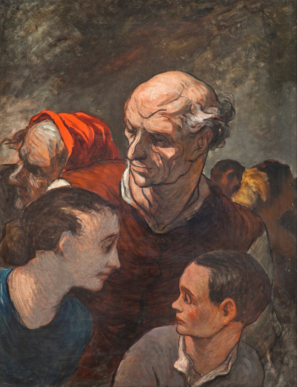 Barrikadeilla (Perhe barrikadeilla) tekijältä Honoré Daumier