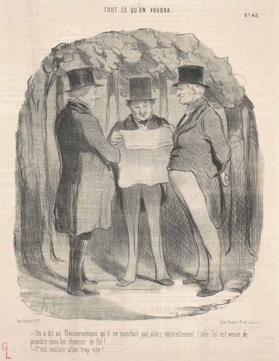 Hallitukselle kerrottiin, että se ei toimi... tekijältä Honoré Daumier