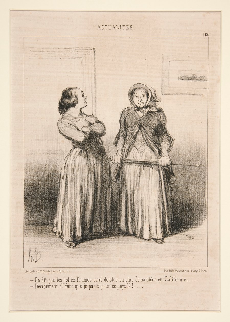 Sanotaan, että kauniilla naisilla on yhä enemmän kysyntää Kaliforniassa tekijältä Honoré Daumier