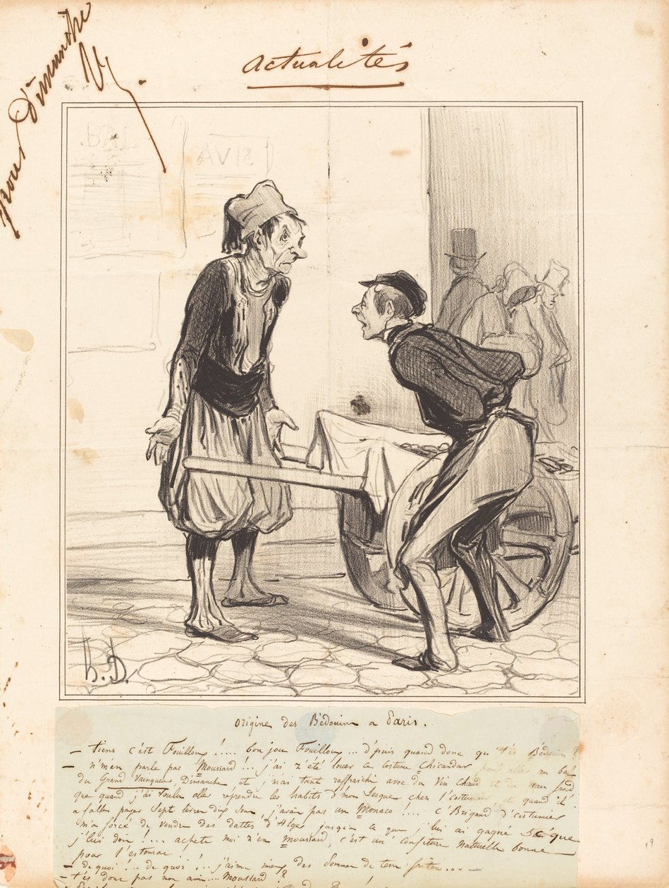 Bedoiinien alkuperä Pariisissa tekijältä Honoré Daumier