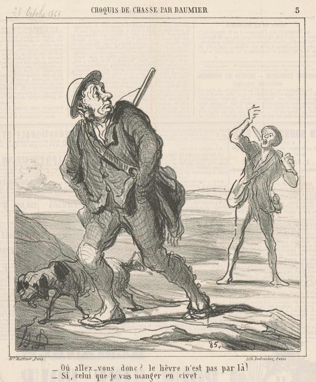 Minne olet menossa? tekijältä Honoré Daumier