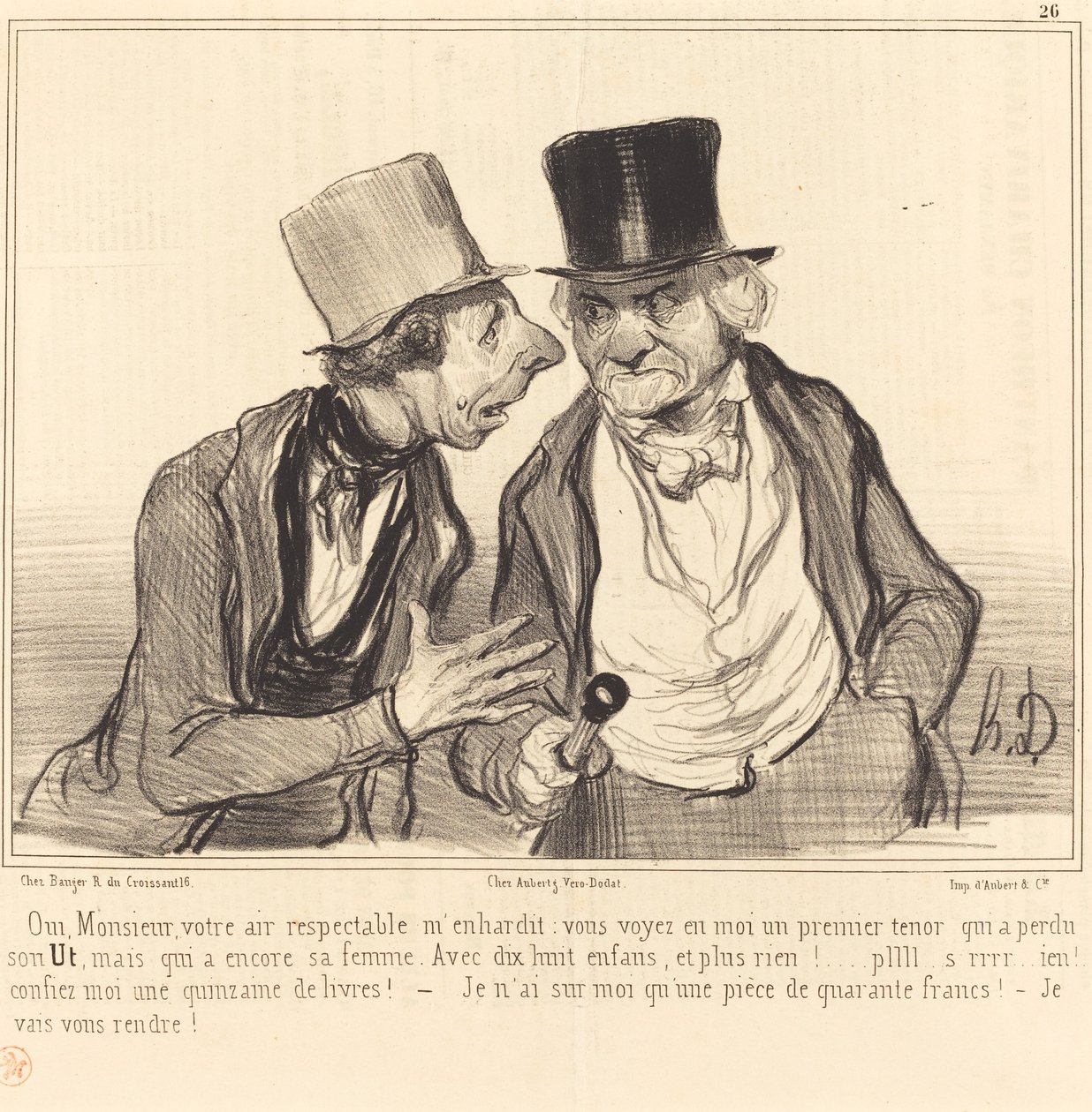 Kyllä, herra, kunnioitettava ilmanne rohkaisee minua... tekijältä Honoré Daumier