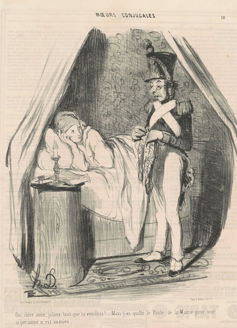 Kyllä, rakas ystävä, kateellinen niin paljon kuin haluat!... tekijältä Honoré Daumier