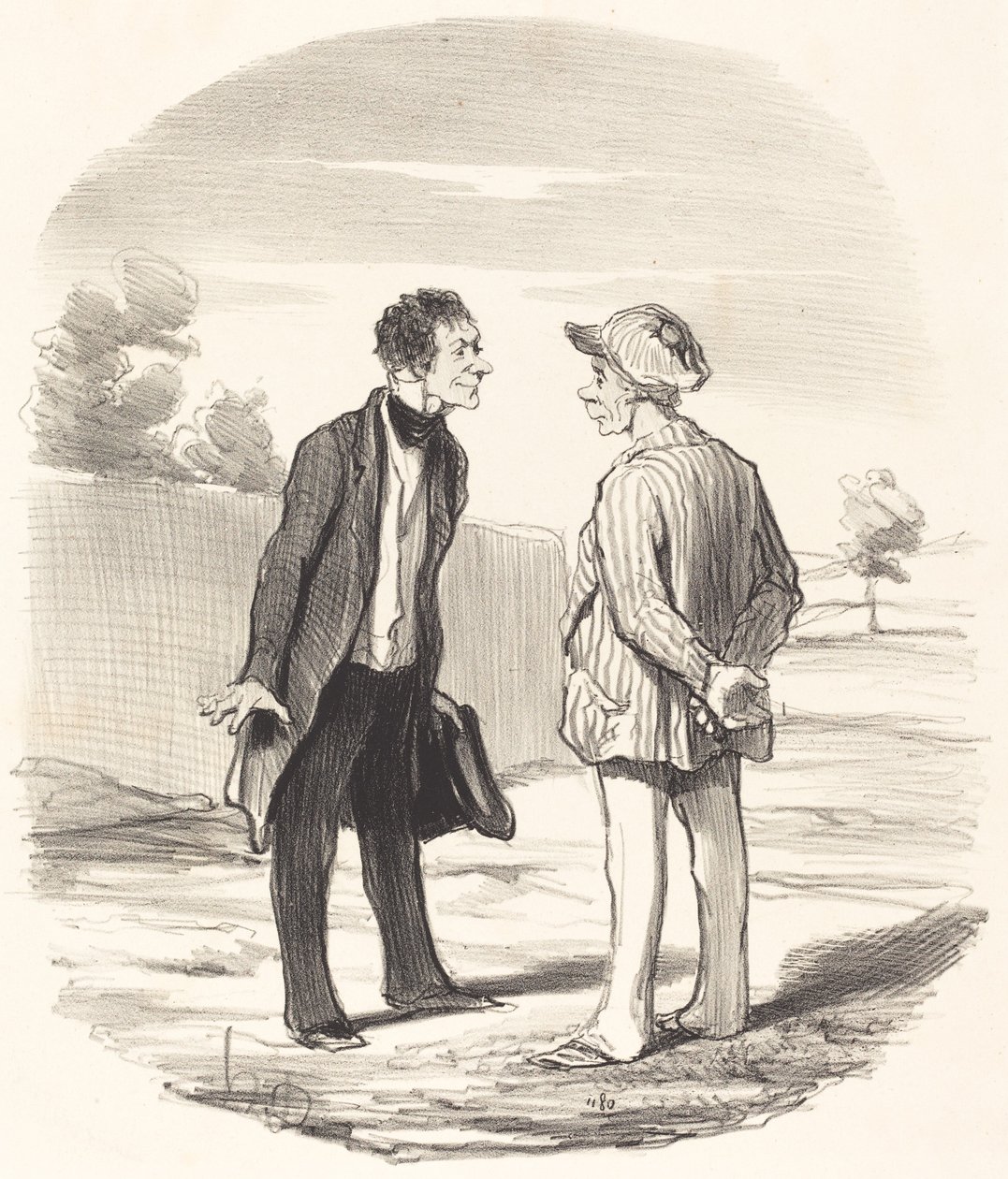 Kyllä, monsieur Gimblet, järjestystä ei... palauteta... tekijältä Honoré Daumier