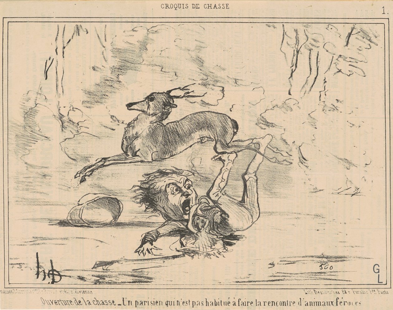Metsästyksen avaus tekijältä Honoré Daumier