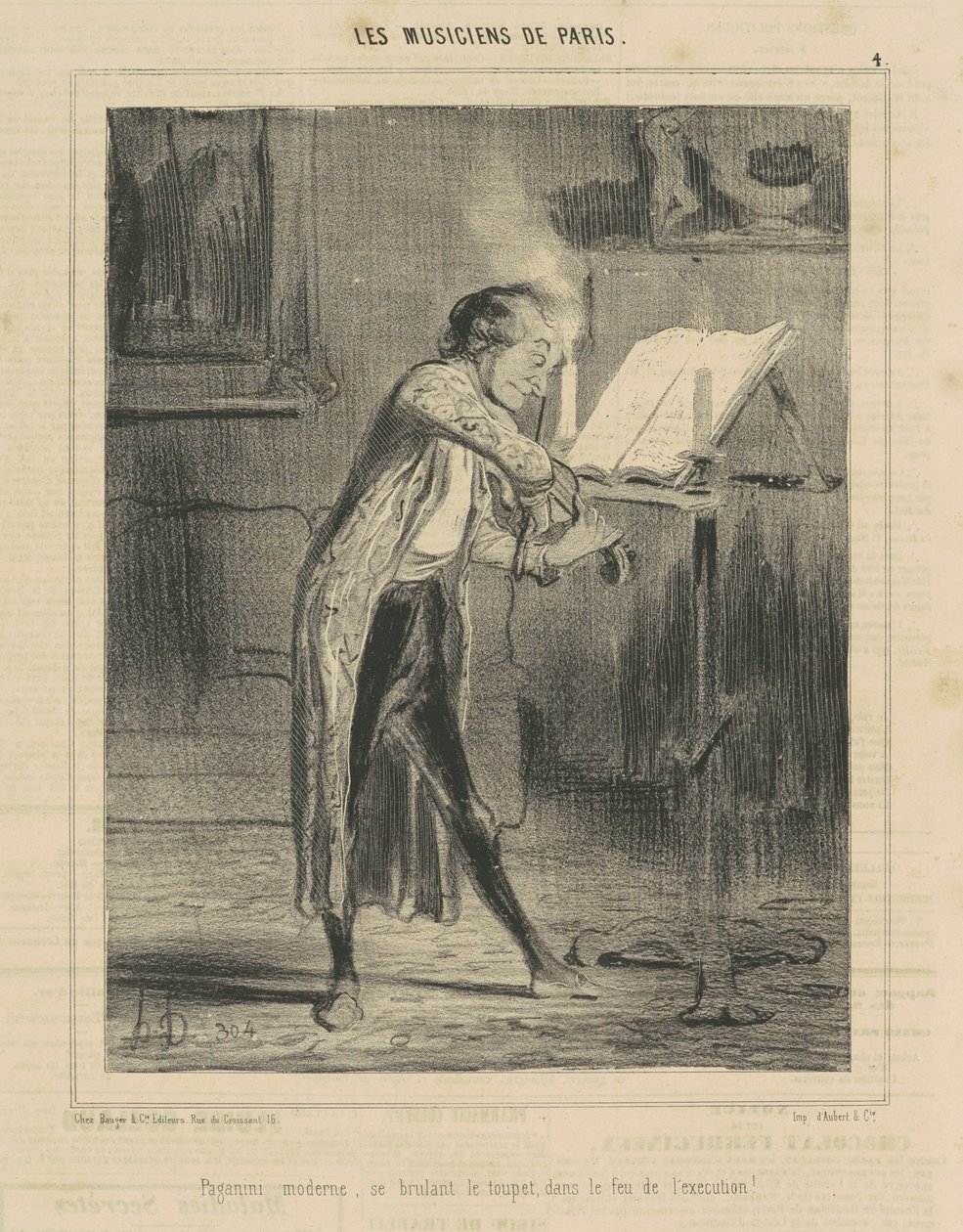 Paganini Moderne... tekijältä Honoré Daumier