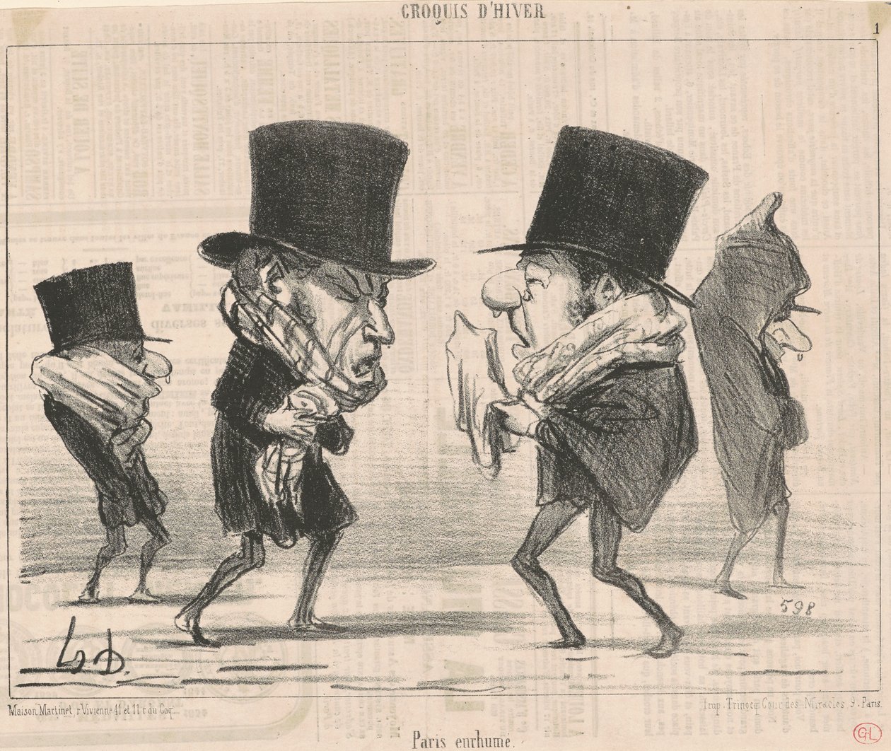 Pariisilla on vilustuminen tekijältä Honoré Daumier