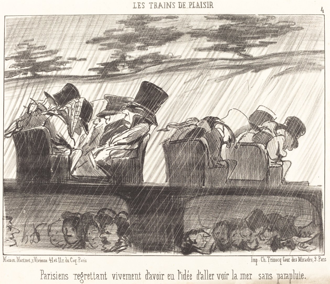 Pariisilaiset katuvat syvästi... tekijältä Honoré Daumier