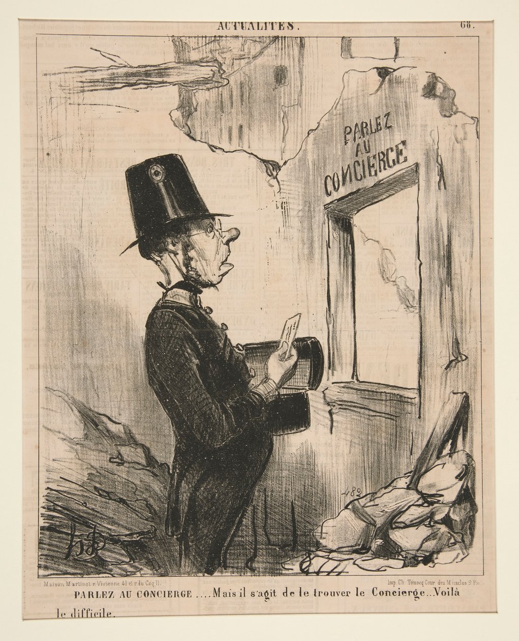 Puhu talonhoitajan kanssa tekijältä Honoré Daumier