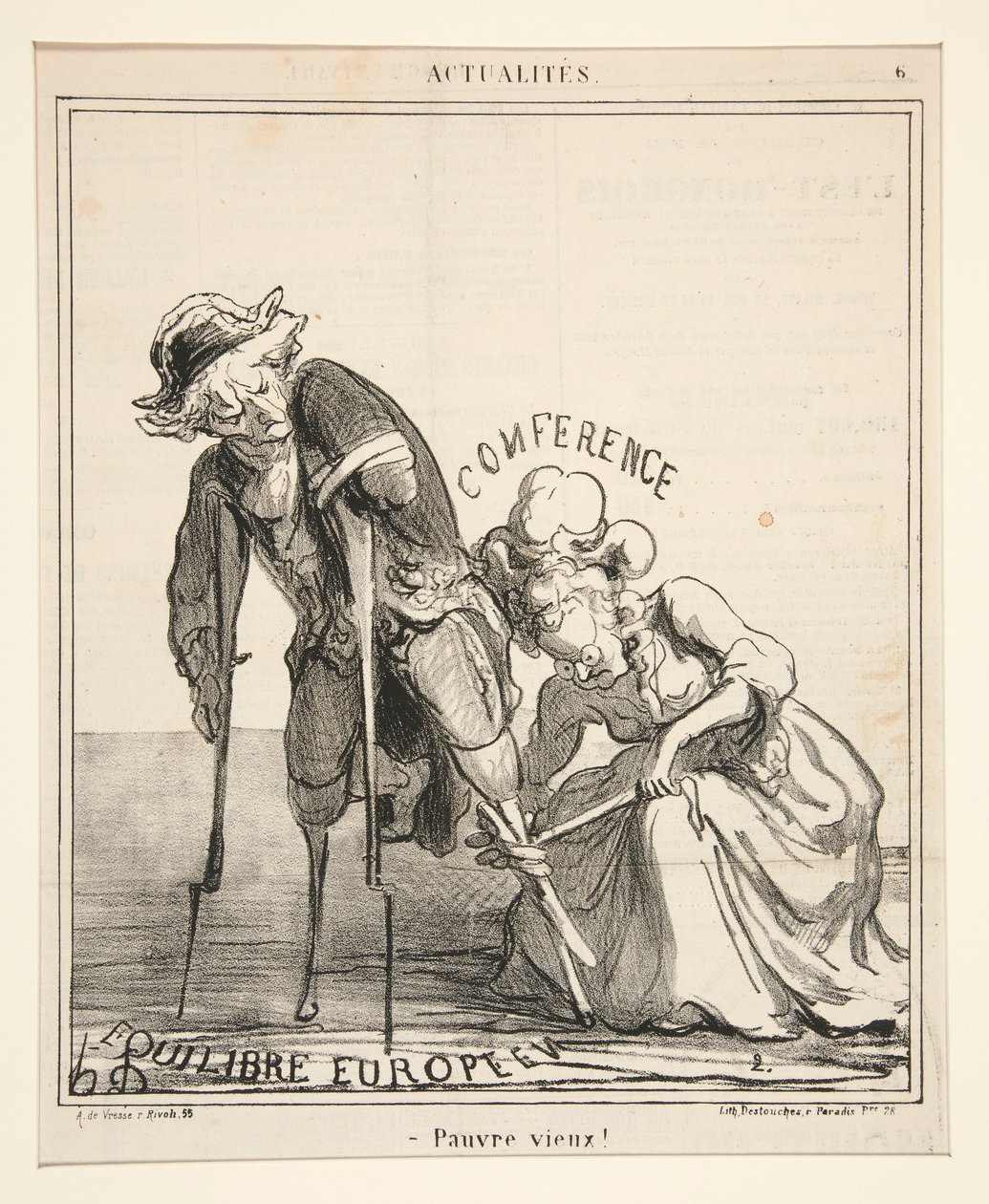 Poor Old Man!, Actualitesilta tekijältä Honoré Daumier