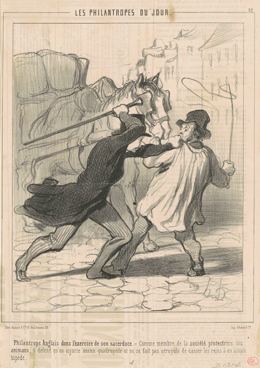 Englantilainen filantrooppi harjoituksessa ... tekijältä Honoré Daumier