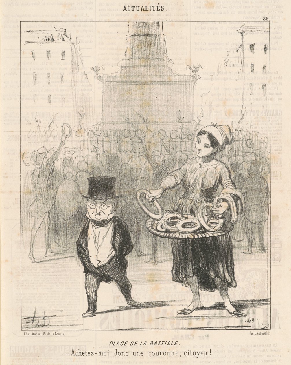 Bastillen paikka tekijältä Honoré Daumier