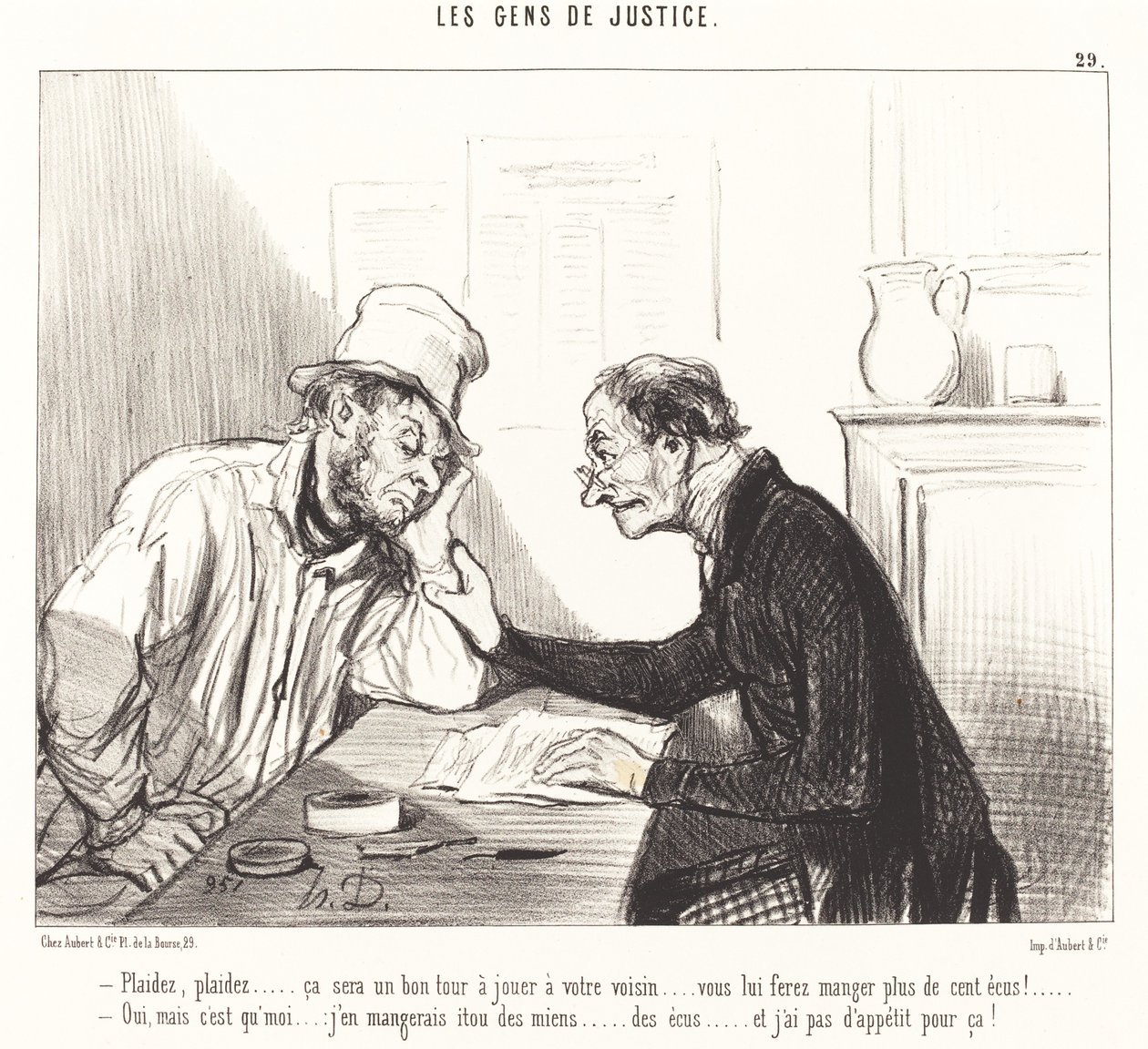 Pyydän... se on hyvä temppu pelata... tekijältä Honoré Daumier