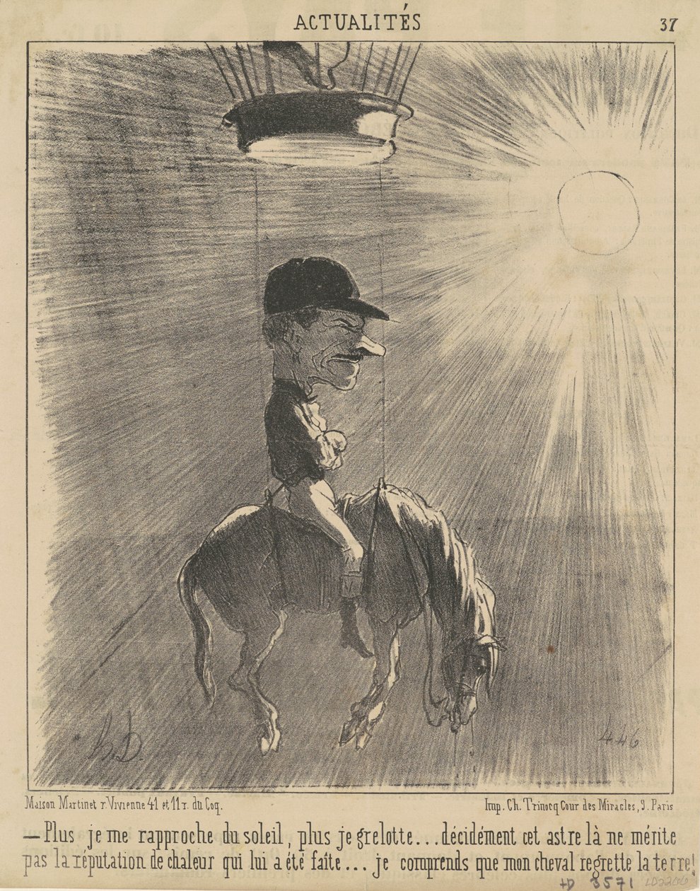 Mitä lähemmäs aurinkoa pääsen... tekijältä Honoré Daumier