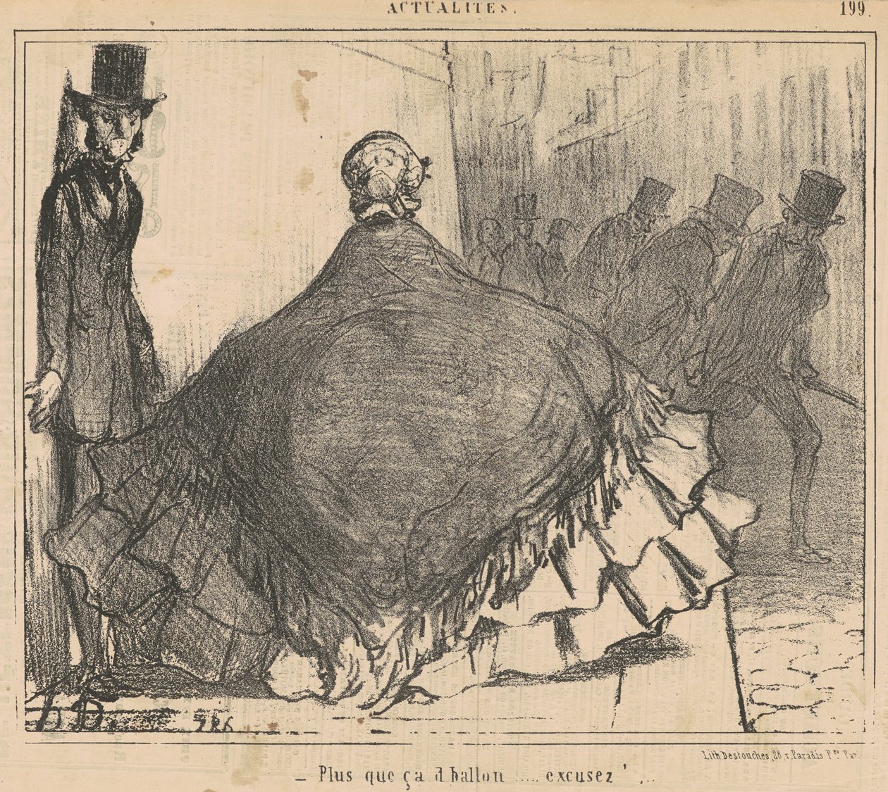 Enemmän kuin tuo pallo... Anteeksi! ... tekijältä Honoré Daumier