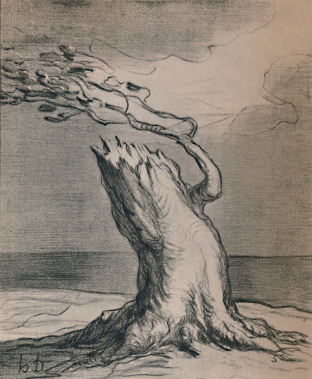 Köyhä Ranska! Runko on räjäytetty, 1871, 1946 tekijältä Honoré Daumier