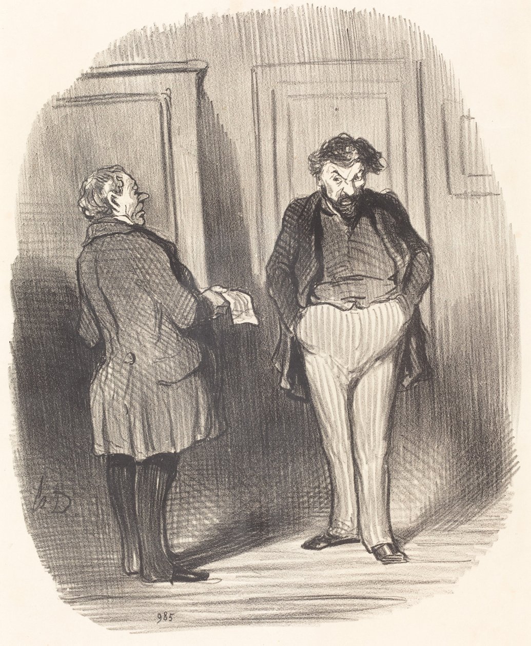 Voitko kertoa minulle...? Minulla on flunssa!... tekijältä Honoré Daumier