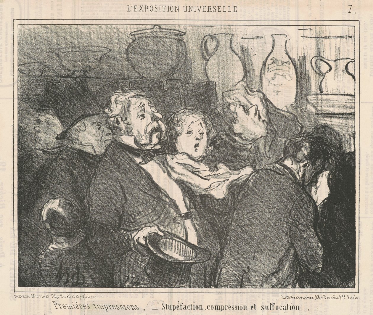 Ensivaikutelma... hämmästys... tekijältä Honoré Daumier