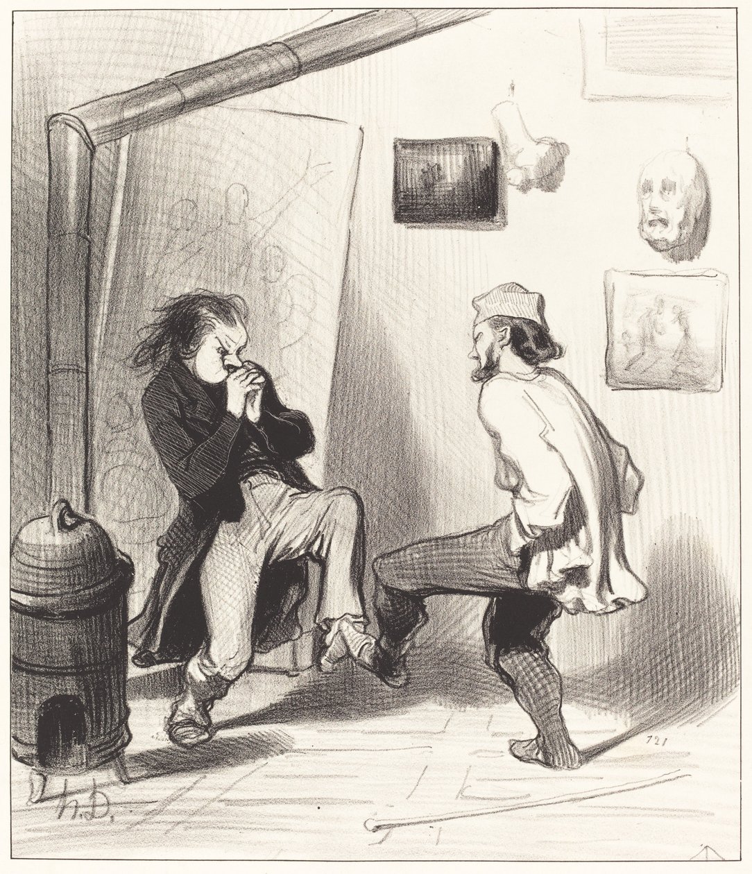 Kun poltimme hänen viimeisen telineensä! tekijältä Honoré Daumier