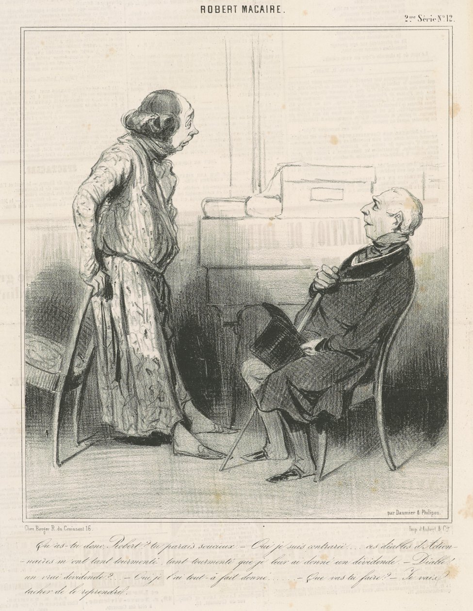 Mikä sinua vaivaa, Robert? ... tekijältä Honoré Daumier