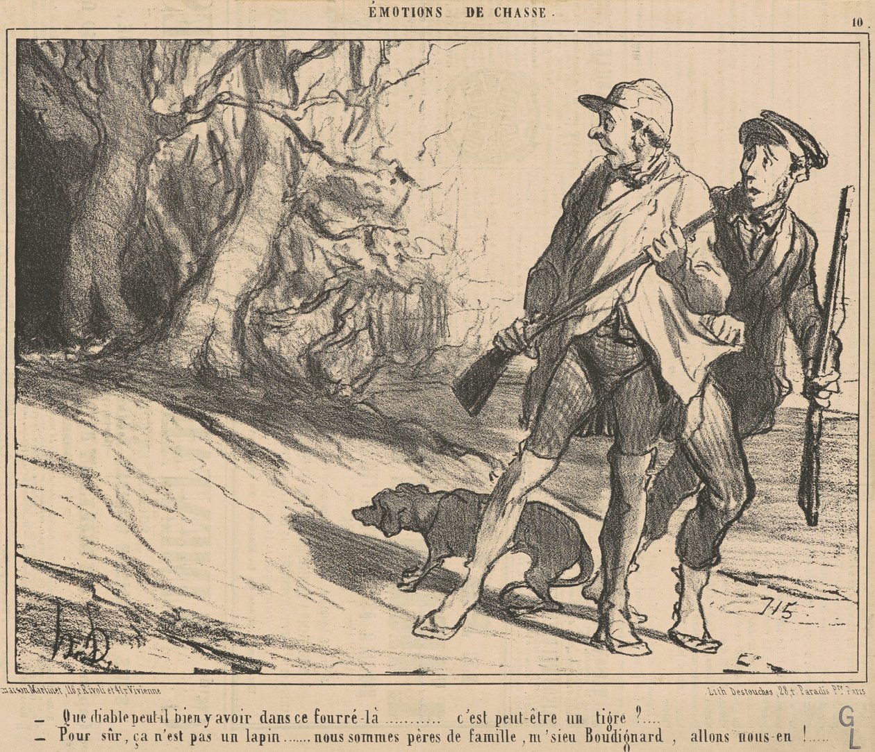 Mitä helvettiä tuossa metsässä voi olla? ... tekijältä Honoré Daumier