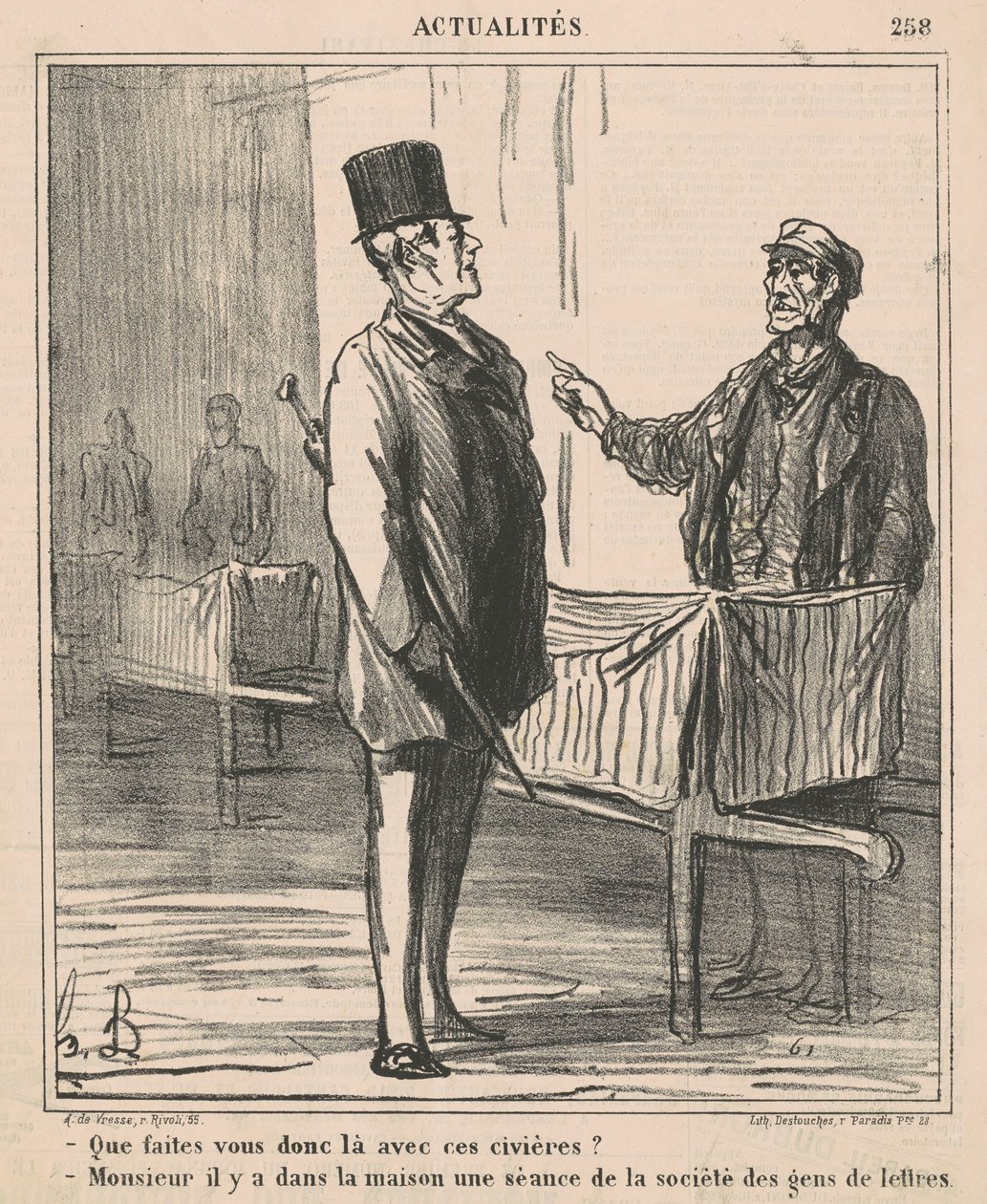 Mitä sinä siellä noilla paareilla teet tekijältä Honoré Daumier