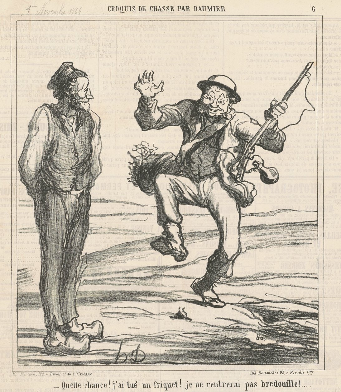 Mikä onni! Tapoin kummankin! tekijältä Honoré Daumier