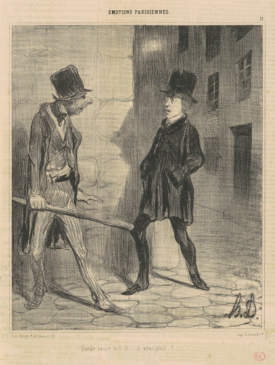 Mitä kello on?... tekijältä Honoré Daumier