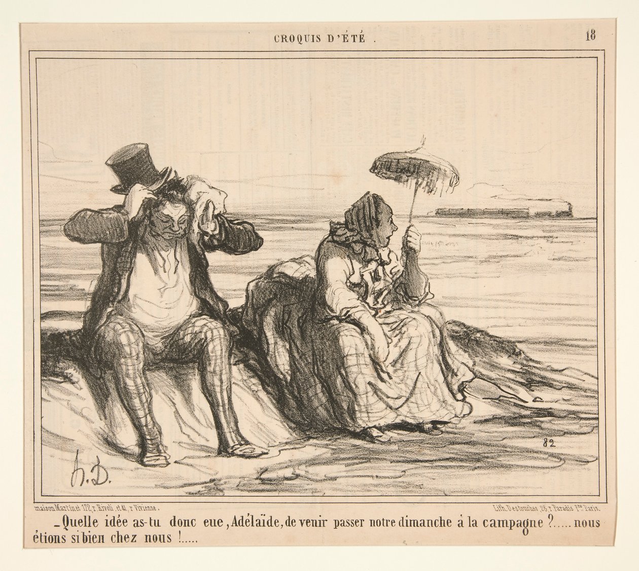 Mikä idea sinulla oli, Adelaide, tulla ja toteuttaa? tekijältä Honoré Daumier