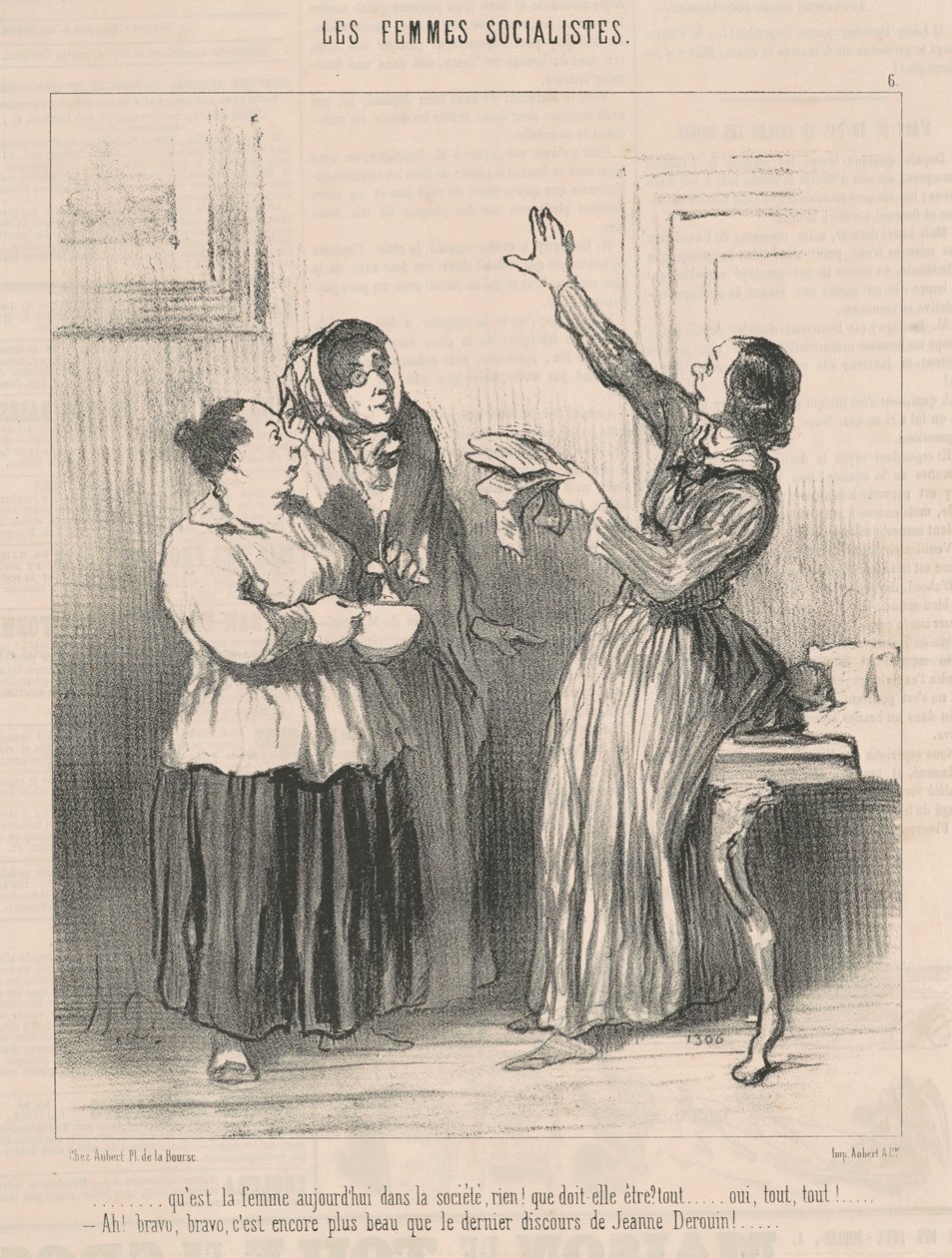 Mikä on tämän päivän nainen yhteiskunnassa... tekijältä Honoré Daumier