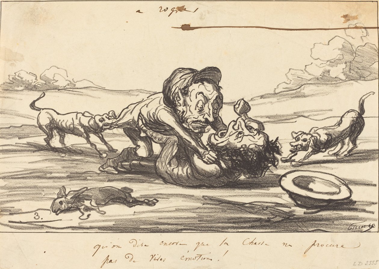 Sanotaanko, että metsästys... tekijältä Honoré Daumier