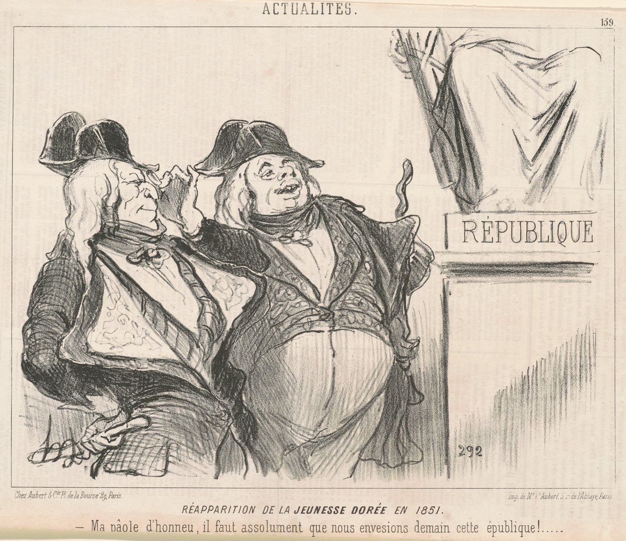 Kultaisen nuorten ilmestyminen uudelleen vuonna 1851 tekijältä Honoré Daumier