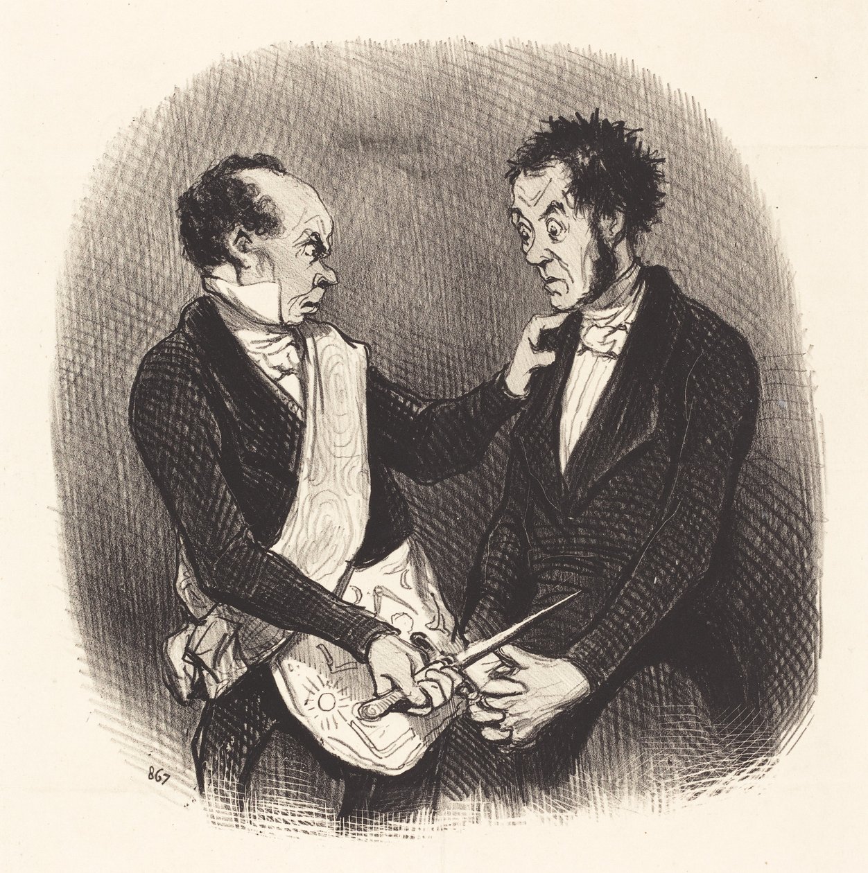 Vapaamuurarin vastaanotto tekijältä Honoré Daumier
