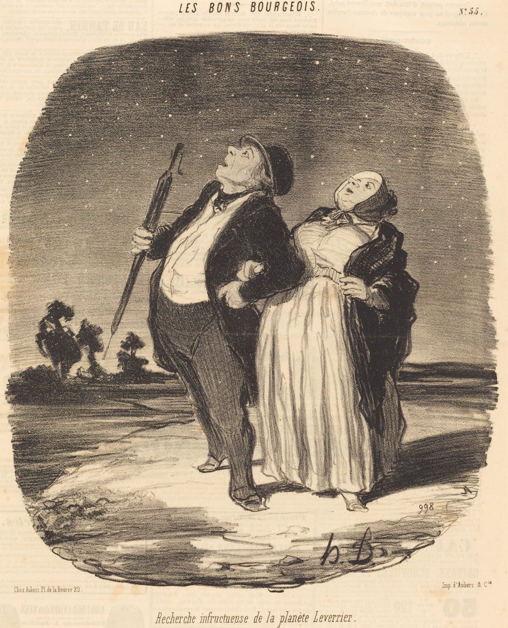 Leverrier-planeetan etsintä epäonnistui tekijältä Honoré Daumier