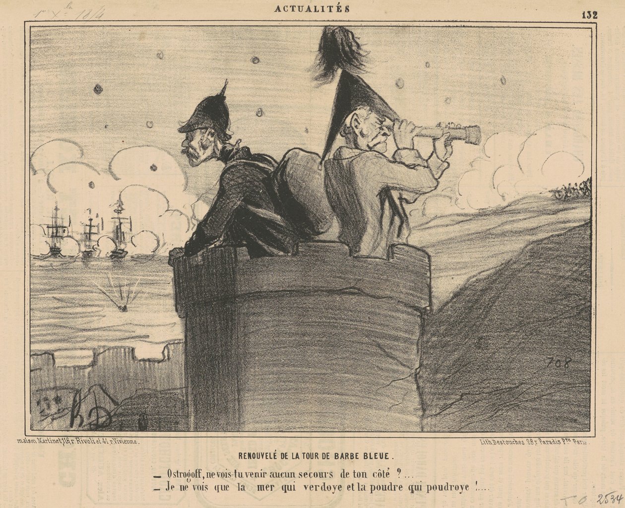Siniparran torni uusittu tekijältä Honoré Daumier