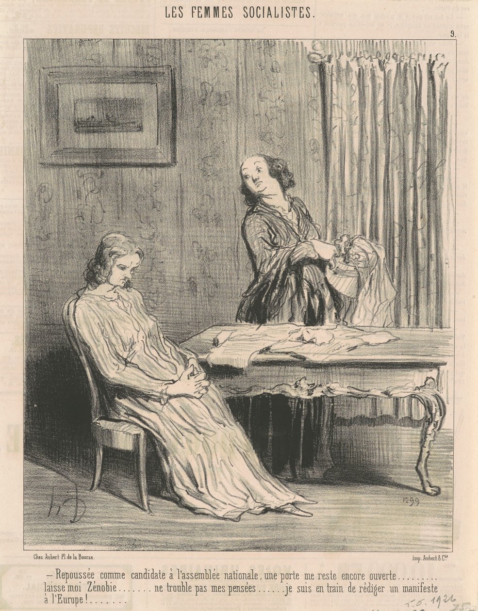 Työnnetty taaksepäin... ovi jää minulle auki... tekijältä Honoré Daumier